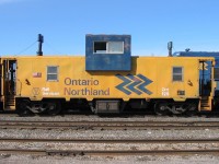 <b> Tall stack, short stack </b> <br>
ONR van ONT 125 sports a tall smokestack and a short smokestack in its later years as it rests in the deadline at North Bay, ON May 4, 2004. <br>
 