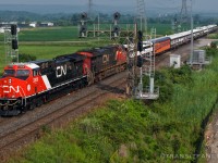 CN P00731 17 with CN 3309 and 2996 for power, practicing the route for the Niagara wine tasting excursion on Jul 20. 

Consist: CN 3309/CN 3412/CN 1710 ‘Peace River’/PPCX 800045 ‘Caritas’/IC 800210 ‘Fleuve St-Laurent’/CN 101 ‘Sandford Fleming’/CN 120 ‘Sherbrooke’/CN 99 ‘Shawnee Forest’/IC 101314 Stephen A. Douglas/CN 1059 ‘Mississipi River’/IC 101315 ‘K-Shian - Skeena River’/IC 800413 ‘Whiteshell’