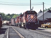<br>
<br>
Clear Board...
<br>
<br>
...at one of my favourite places,
<br>
<br>
CP Rail 405 at Parry Sound, August 11, 1985 Kodachrome by S.Danko
<br>
<br>
And so typical CP, three SD's and a MLW big M: 6049 – 55xx – 5516 - 4556
<br>
<br>
At right is the nose of the Parisienne 'Atlantica'  (of The Rock fame).
<br>
<br>
sdfourty
