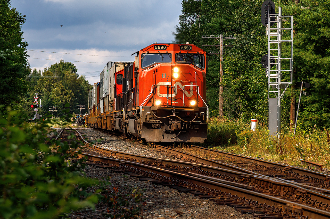 Southbound in wonderful late afternoon light.