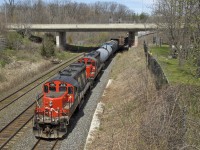 2014: CN local at Bayview JCT, not sure which train. Local from Aldershot to Stuart Street yard.