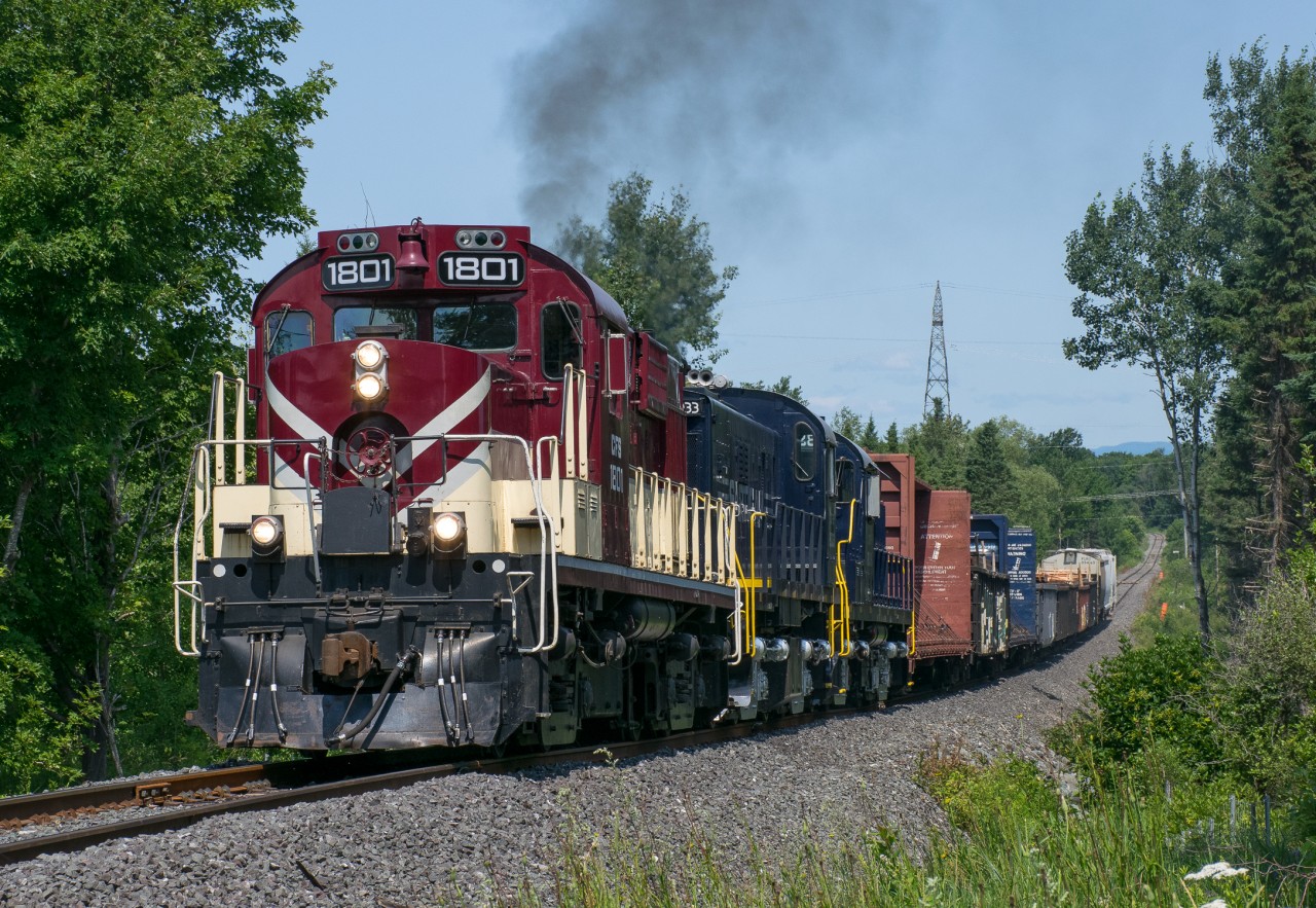 CFS 1801 throttles up through the grade just outside of the CN Joffre Yard.