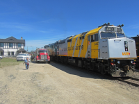 Our Latest VIA Trip! VIA F40PH #6427 on the point of The Canadian at Sioux Lookout, ON. 

This photo is from the latest trip my wife & I took  on the 'Canadian' & is part of a 4 part Youtube video series I filmed where:

-In Part 1 we took VIA Rail's transcontinental train "The Canadian" Westbound from Toronto to Vancouver. 
-In Part 2 we explored Vancouver Island by rental car, tour train & ferry. 
-In Part 3 we journeyed aboard BC Ferries thru the inside passage from Port Hardy to Prince Rupert.
-And in Part 4 we took VIA Rail's "Skeena" Eastbound thru the Rockies from Prince Rupert to Jasper.

The video of part 1 - The Canadian - is now available on my YouTube channel at: https://youtu.be/A9I7enoWVzs

Cheers! Pete