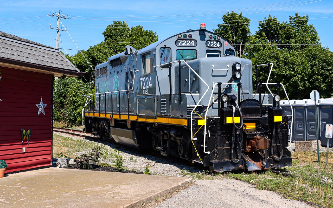 GIO Railways LDSX 7224 spotted just north of Princess St. on static display for Port Colborne - Canal Days, July 31st to August 3rd.