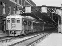 CN 6351 and other RDC cars are in Toronto Union Station in Toronto in June 1972.