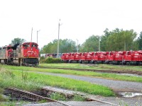 Can it really be 15 years already as I post this? But it has. In 2011, CP was taking delivery of their newest batch of locomotives, the seemingly endless series of ES44AC behemoths and this group behind CP 9768, CEFX 1031 number 8913, 8914, 8910, 8915, 8912 and 8914. CN 8827 and 2442 witness the move. Train is CP #255. 