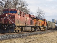 Before CP and the KCS merged, there was always an eclectic mix of power borrowed from other roads. Here, CP 8839 leads with BNSF 5960, then known as train 651 - the oil train.