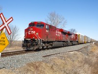 Luck of the Irish was with me this 2018 day, none other than St. Patrick's Day! The sun was shining with clear, blue skies. Unknown train number, but I assume 235 from all the auto racks.