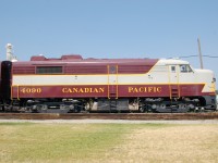 From our Latest VIA Trip to BC! The sole surviving Canadian Pacific Alco-designed cab-unit, FA-2 #4090, sits on display at the Canadian Museum of Rail Travel in Cranbrook, BC.
This photo is from a trip my wife & I took on the 'Canadian' & is part of a 4 part YouTube video series I filmed where: 
-In Part 1 we took VIA Rail's transcontinental train "The Canadian" Westbound from Toronto to Vancouver. 
-In Part 2 we explored Vancouver Island by tour train, rental car & ferry . 
-In Part 3 we journeyed aboard BC Ferries thru the inside passage from Port Hardy to Prince Rupert. 
-And in Part 4 we took VIA Rail's "Skeena" Eastbound thru the Rockies from Prince Rupert to Jasper. 
The video of part 1 - The Canadian - is now available on my YouTube channel at: 
<a href="https://youtu.be/A9I7enoWVzs"> https://youtu.be/A9I7enoWVzs </a>
Cheers! Pete