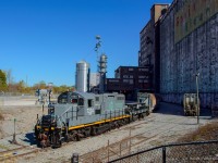 Where electrics once roamed. GIO's Welland job switches out cars for Ardent Milling, to be transloaded on the westernmost track at the London Agricultural Commodities elevator, the former Robin Hood facility.

<br><br>Constructed in 1940, the Robin Hood Flour Mill received rail service from the Niagara, St. Catharines & Toronto Railway via a spur from their <a href=https://www.railpictures.ca/?attachment_id=47466>Welland Division mainline</a> on Elm Street. An electric locomotive was based at the foot of Elm Street in Port Colborne as an outpost assignment, servicing this facility in what was then known as the community of Humberstone, amalgamating with Port Colborne in 1952. Electric service on the NS&T ceased in 1960, with CNR diesels taking over the assignment. The yard pictured contained only the main and east siding at the time, while over on Elm Street, a short stretch of the old NS&T main was kept south of Barrick Road for switching purposes. This arrangement remained until the <a href=https://www.railpictures.ca/?attachment_id=27684>connection at the north end of the elevator</a> was constructed in 1983-1984 to the Canal Sub. Per Paul Duncan, this connection appears to have been the CN Casco Lead until being handed off to the Port Colborne Harbour Railway. The connection <a href=https://www.railpictures.ca/?attachment_id=8122>south to the former Dunnville Sub</a> would be built in 1997 with startup of PCHR operations.

<br><br>The Robin Hood Flour Mill would be closed in 2008 by Horizon Milling, and later sold to Ceres Global Ag in 2010 to be used primarily for grain storage and export. Space in the elevator would be leased to London Agricultural Commodities effective 2019, with LAC purchasing the facility in 2023. Shortly before the end of NS&T electric operations, this unit was built. Rolling out of GMDD London in 1955 as CNR 2013, this GP9 would be renumbered in 1956 to CN 4464. In 1986, it would be rebuilt as GP9RM 7224, and sold to Lambton Diesel Services in 2021.

<br><br><a href=https://experience.arcgis.com/experience/d6985c1b40ca4604bcb7f9716f15a285>Looking at 1930s aerial imagery,</a> this site can be seen prior to the elevator's construction. Steve Host's recent research pointed out the abandoned right of way from the Welland Ship Canal Construction Railway. It would appear just north of the elevator location was a dump site for earth and other construction debris, and the construction "mainline" cut across the canal near this location. Comparing 1930s and 1940s imagery, one can see this track runs along the former construction railway right of way from the point where 7224 is seen above, right to the elevator silos.