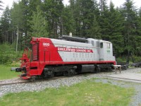 Taken on our Latest VIA Trip to BC! Englewood Railway EMD SW1200 #303 - with modified fuel tanks, hood-mounted main res & dynamic brake blister - on display in Woss, BC.
This photo is from the latest trip my wife & I took on the 'Canadian' & is part of a 4 part YouTube video series I filmed where: 
-In Part 1 we took VIA Rail's transcontinental train "The Canadian" Westbound from Toronto to Vancouver. 
-In Part 2 we explored Vancouver Island by tour train, rental car & ferry . 
-In Part 3 we journeyed aboard BC Ferries thru the inside passage from Port Hardy to Prince Rupert. 
-And in Part 4 we took VIA Rail's "Skeena" Eastbound thru the Rockies from Prince Rupert to Jasper. 
The video of part 2 - Vancouver Island by tour train, rental car & ferry - is now available on my YouTube channel at: 
<a href="https://www.youtube.com/watch?v=HQG6MN9qKk0"> https://www.youtube.com/watch?v=HQG6MN9qKk0 </a>
Cheers! Pete