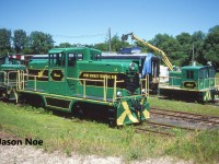 During a Saturday afternoon, several units from the Port Stanley Terminal Railway are viewed sitting in the small yard in Port Stanley, Ontario. Over three decades later, and the heritage railway is still going strong with regular weekend trips over the historic rails of the London and Port Stanley Railway (L&PS) between Port Stanley and St. Thomas. 