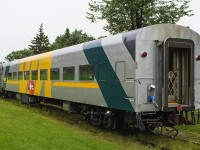 It was a busy time in 2018. Within a one month span, two separate events would bring me to Sarnia for the day. What's hard to believe, is this is now 8 years ago. Even harder to believe, I'm older than VIA Rail!
<br>
<br>
VIAs 40th Anniversary train arrived with much fanfare, and lousy weather. It backed along the line that is today the Point Edward spur, with CN still serving Cargill. And it all started for VIA, with both CN and CP wanting to shift their focus more into freight revenue, than to maintain and upkeep their passenger infrastructure. Hence, the passenger carrier was formed in 1978. And included for this special event, was the luxurious car, the 'Glenfraser'.
<br>
<br>
While most would photograph the head end of this train, I knew I may never get a chance to see this car again. Built in 1954 by Canadian Car and Foundry, it was initially ordered by Canadian National, and used only during the warmer weather. It wasn't until nearly 60 years later that it was refurbished for year round use. It's had quite the history, having changed hands before VIA bought it back from BC Rail early 2000s. 
<br>
<br>
It has travelled many miles, and worn much paint. From CN's passenger paint scheme, it was even wrapped for Fallsview Casino advertising as shown in <a href="http://www.railpictures.ca/?attachment_id=43491"> A.W. Mooney's photo shot in June 2006, at Niagara Falls station. </a>
