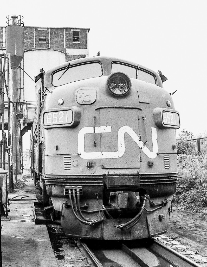 CN 6521 is in CN's Spadina engine facility in Toronto in June 1972.