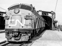 CN 6534 is at Toronto Union Station in Toronto in June 1972.