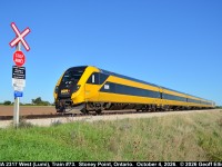 "Lumi" speeds across Essex county as VIA Train #73 on a beautiful October 4th afternoon.