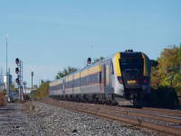 VIA ran a couple of J-trains from Montreal to Toronto and back for the Thanksgiving weekend and will start doing this a few days a week on a regular basis starting next week. Here VIA 2226 is on the rear of the combined VIA 63/663 consist.