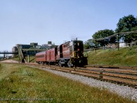 Daily except Sunday CPR train 326, running from Hamilton - Toronto, passes through Sunnyside.

<br><br><i>Original Photographer Unknown, Jacob Patterson Collection Slide.</i>