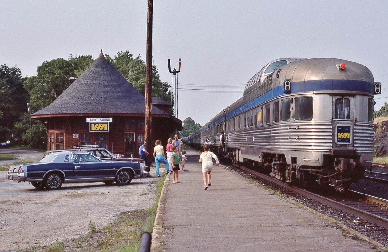On the move …. CP Rail Parry Sound Operator holds steady to deliver #9's train orders to the Conductor.


At CP Rail Parry Sound, July 13, 1985 Kodachrome by S.Danko